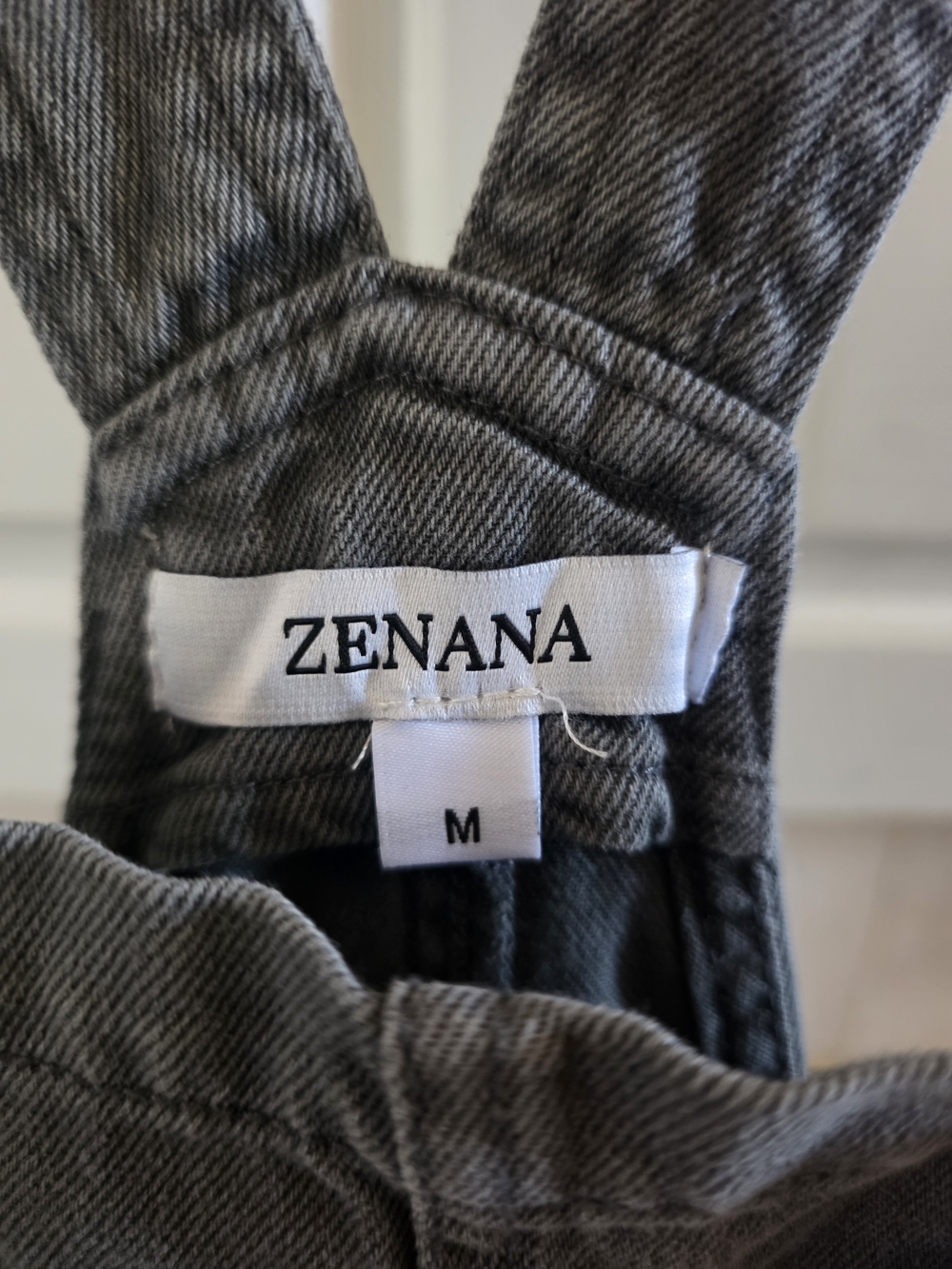 Zenana Outfitters Gray Denim Overall Jumpsuit - Picture 4 of 5